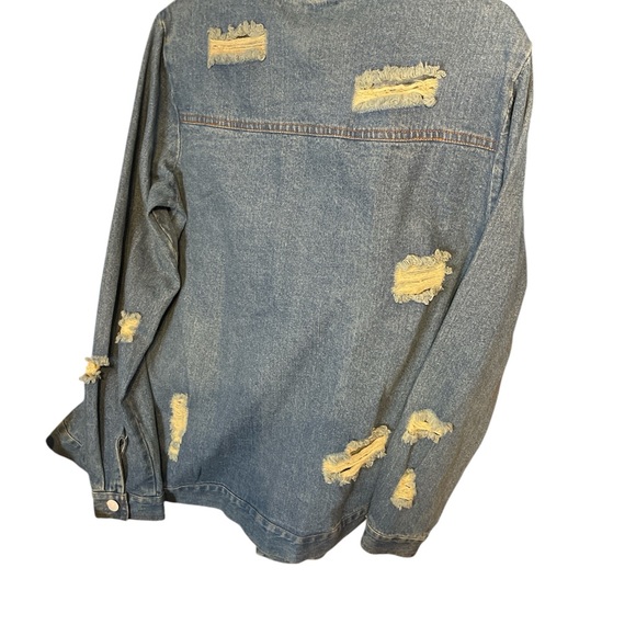 POL Blue Denim Jacket size small NWOT - Picture 2 of 8